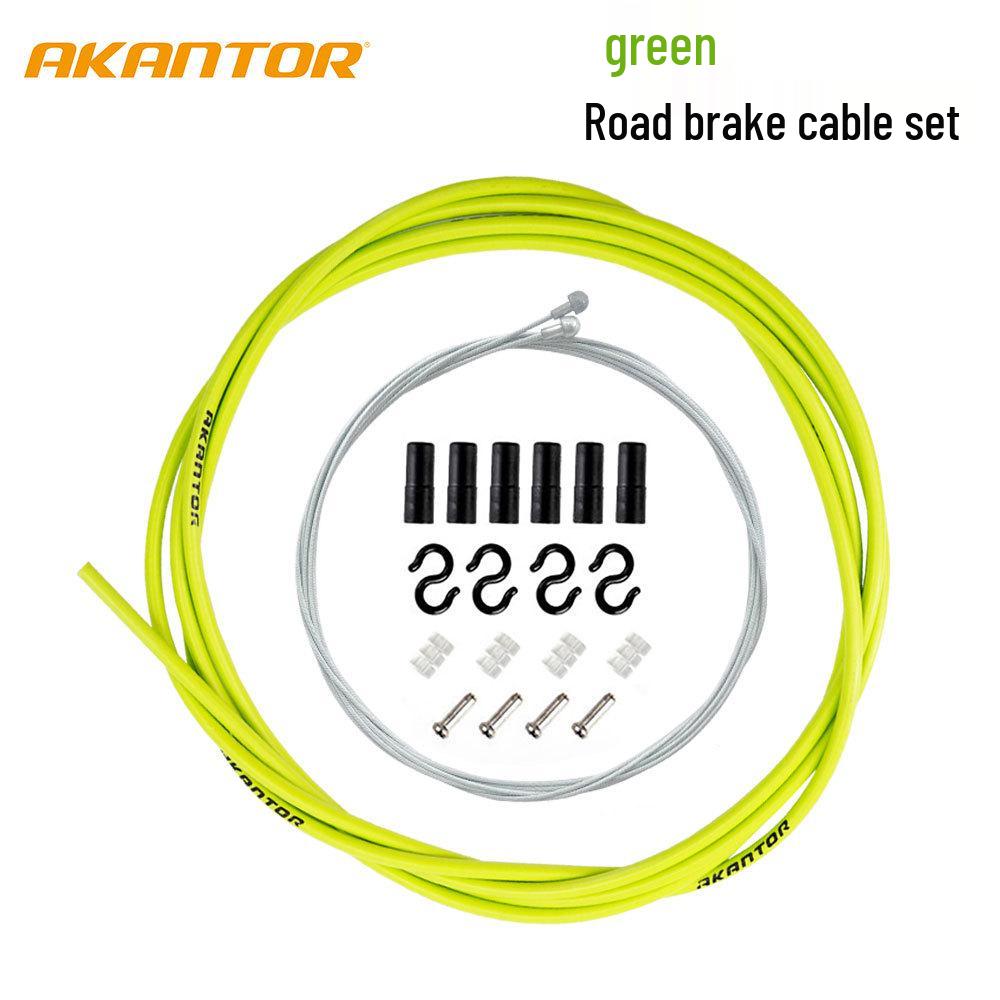 AKANTOR Bicycle Brake & Gear Shift Cable Set for Mountain, Road, or Folding Bikes
