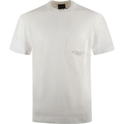Solid Color Letter Embroidered Loose Round Neck Short Sleeve T-Shirt Men Tops Off-White 3D1T95-1JWZZ-0128