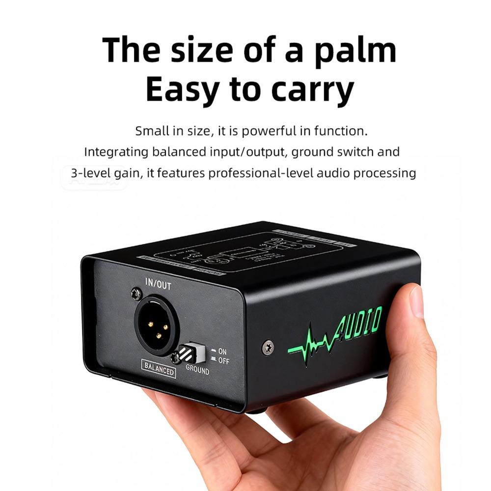 2 Channel Independent Isolation Audio Signal Isolator Noise Isolator Device for Recording Studio