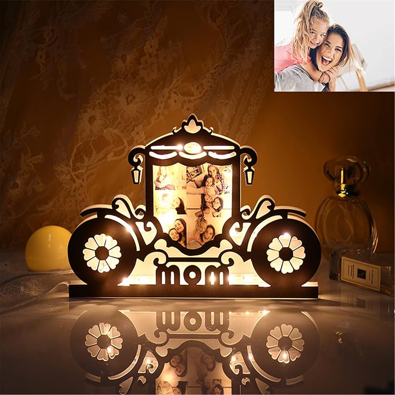 Personalized Lighthouse Photo Night Light Custom Family Picture Frame Light Acrylic Photo Lamp Gifts for Birthday Mom from Daughter Son(Style 11)