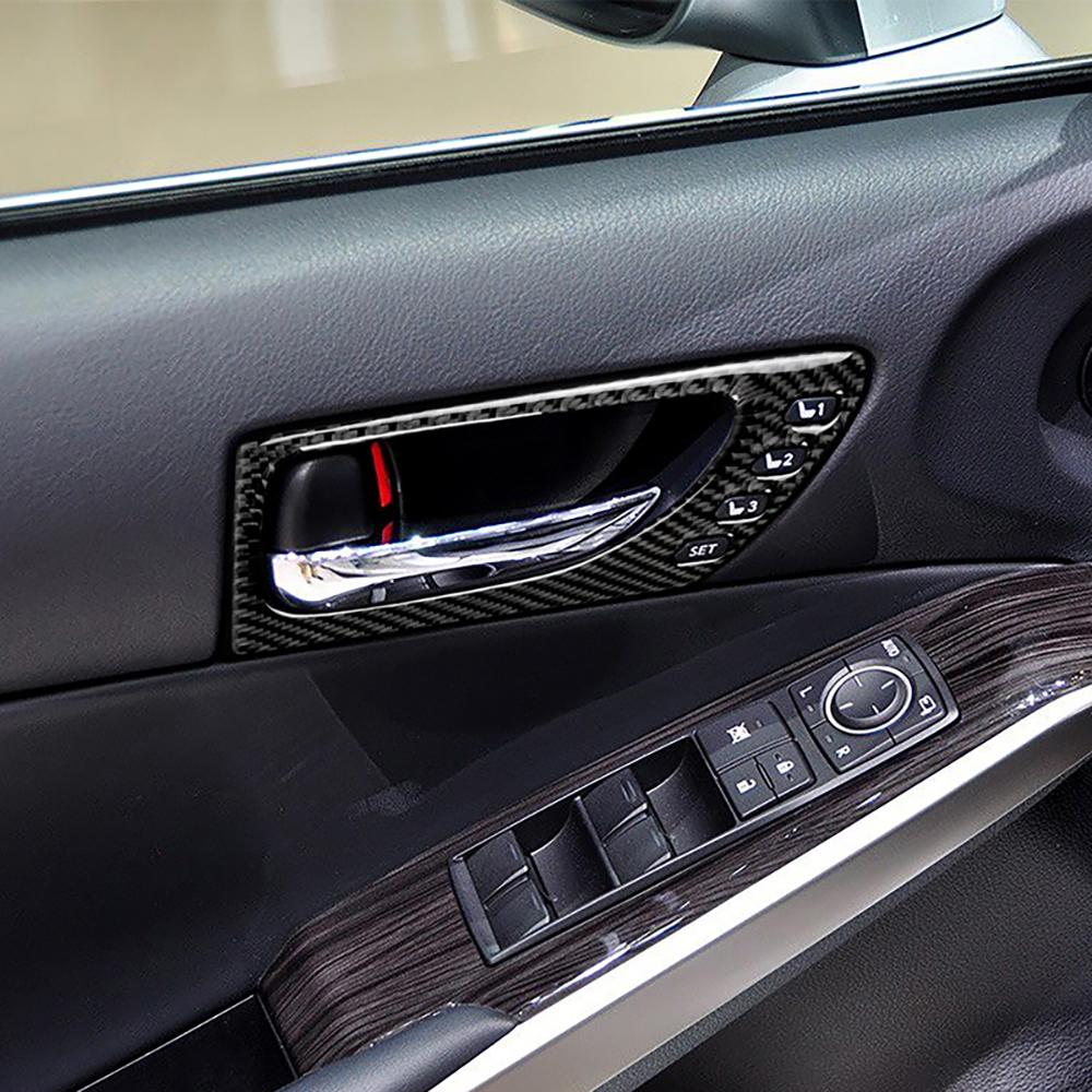 Real Carbon Fiber For Lexus IS250 2013- Car Front Door Handle Panel Decoration Stickers Auto Modification
