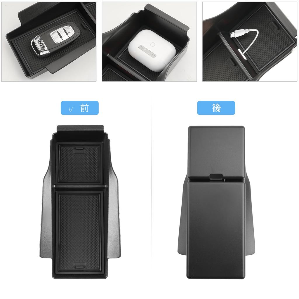 Coleya Nissan Note Model Car Console Tray Center Storage Box Center Console Tray ABS Material with Rubber Mat Abrasion Resistant Stain Resistant Easy