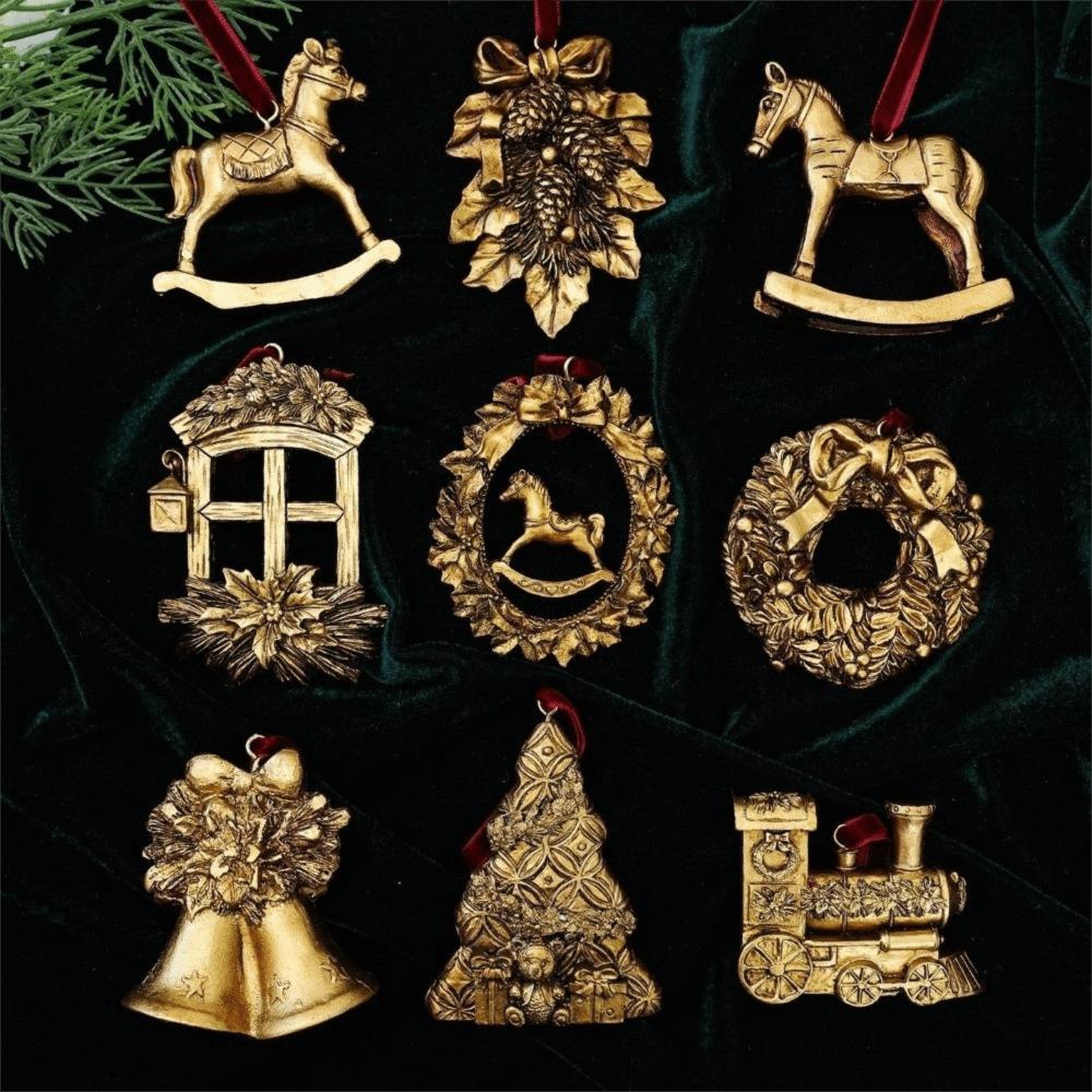 Resin Christmas Decor Pendant Cartoon Xmas Hanging Decoration Christmas Decor