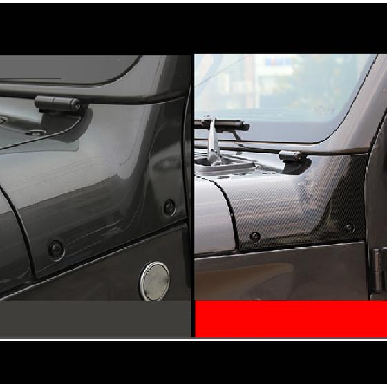 Fit For 2018- Jeep JL JT Carbon fiber Side Hood Body Armor Cowl Cover Trim