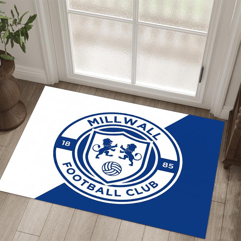 Millwall Football Design Crystal Velvet Carpet Cozy Non?Slip Printed Rug For Bedroom Living Room Entrance