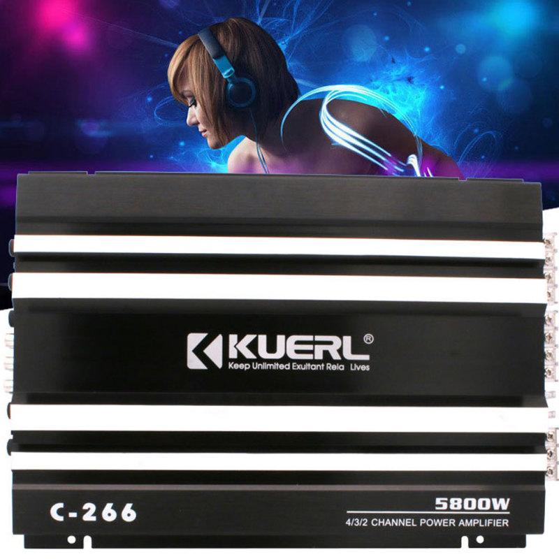 12 V 5800 W Auto-Verstärker, 4 Kanäle, leistungsstarker Auto-Audio-Subwoofer, Aluminiumlegierung, Fahrzeug-Stereoanlage