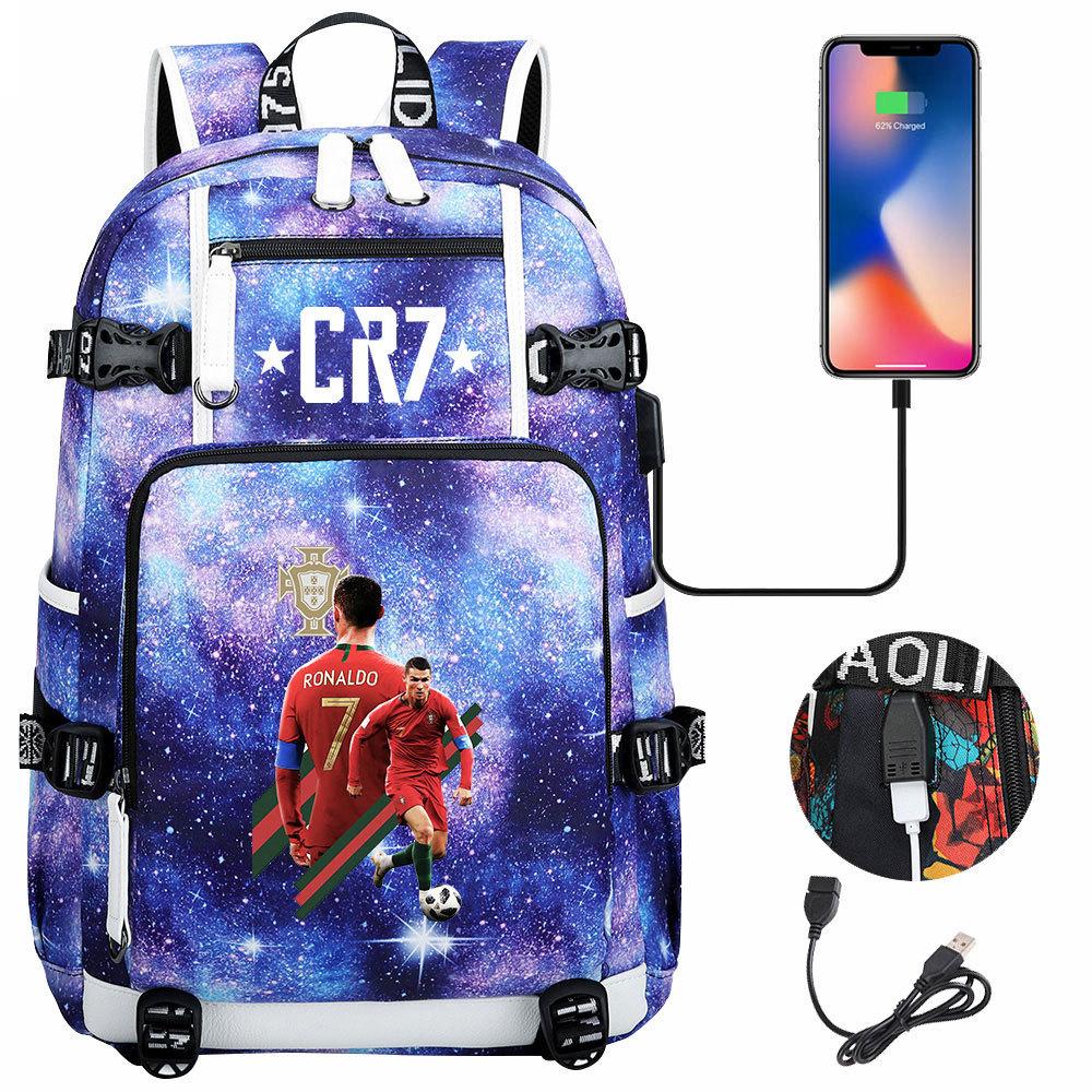 Large Capacity Schoolbag with Shoulder Strap; Student Three-piece Pencil Case Set