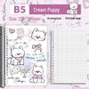 Cute Pet Transparent Soft PVC Binder B5 Notepad Diary with Iron Clip