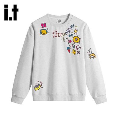 Izzue Unisex Creative Print Crewneck Sweatshirt