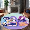 1pc KPop Demon Hunters9 Print Round Carpet Chair Round Carpet Suitable for Bedroom Living Room Home Decorative Carpet