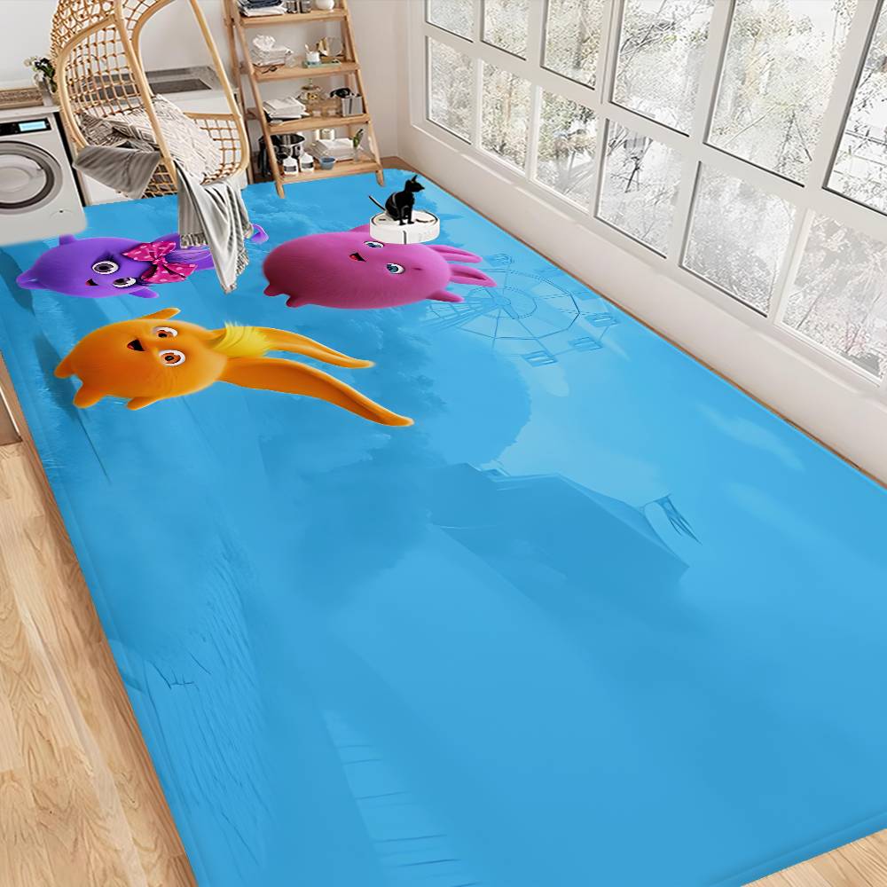 Sunny B-bunnies Floor Mat Rectangle Anti-slip Home Soft Badmat Front Door Indoor Outdoor Mat Hotel Decor Mat