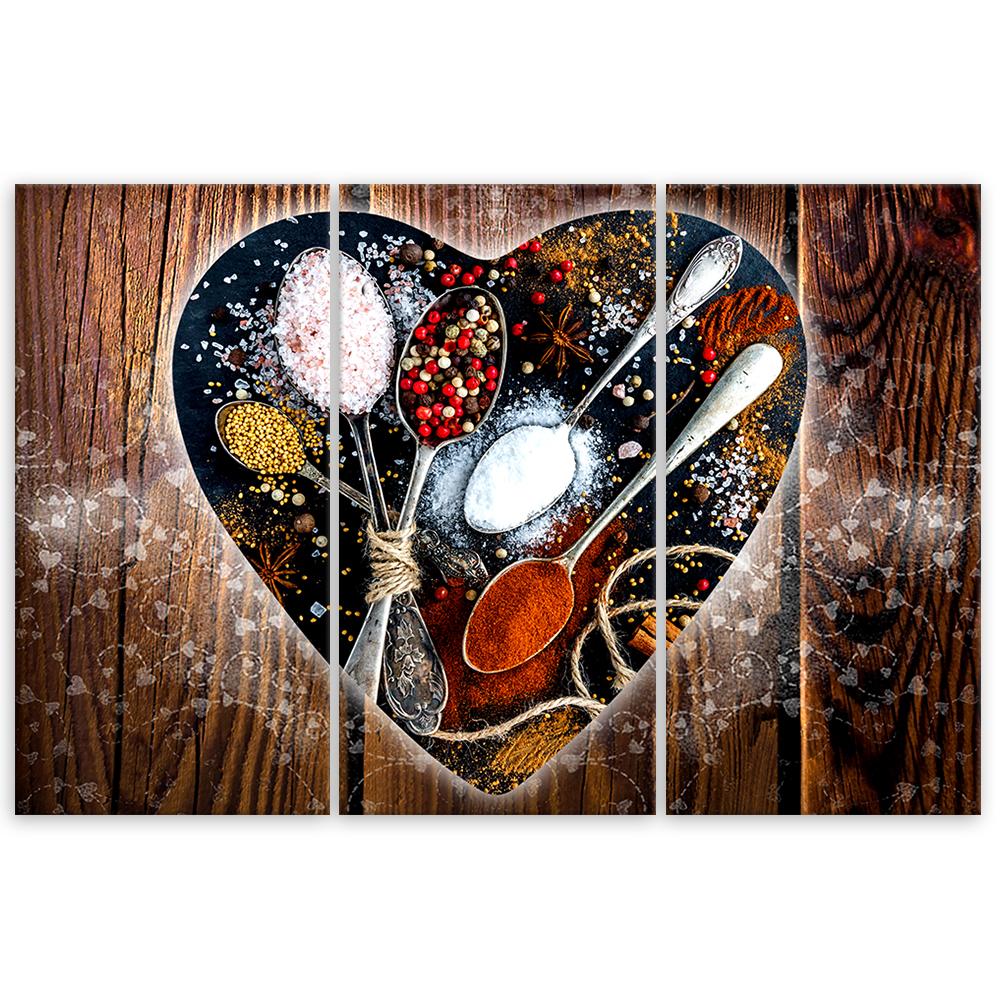 Three Piece Picture Canvas Print Spices