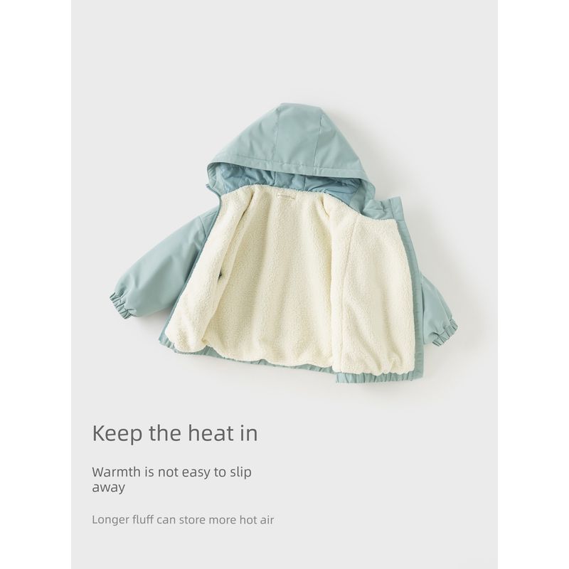 David Bella Boys' Three-Proof Jacket Children's Fleece Top 2026 Spring New Style Girls' Outdoor Windproof Class a