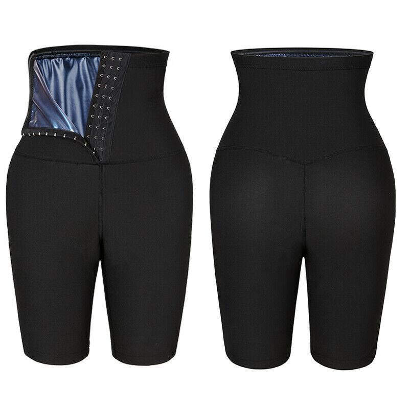 Women Sweat High Waist Sauna Short Pants Weight Loss Workout Fitness Body Shaper Slimming Shapewear Tummy Control Fat Burning Thermo Leggings