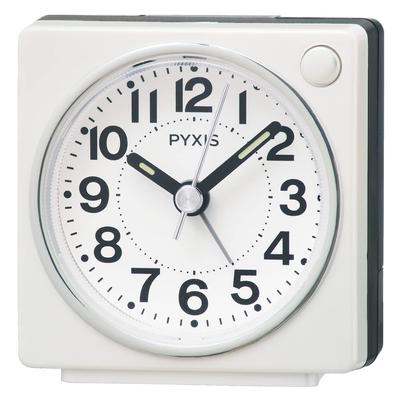 Clock Alarm Clock Table Clock Analog White Pearl 65 X 64 X 38mm PYXIS NR449W