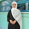 Lenço Hijab de Chiffon Pérola Estrela Cigana Diamante Toalha Longa Lenço de Cabeça Feminino Lenço de Cabeça Monocromático Popular Hábito Feminino Muçulmano