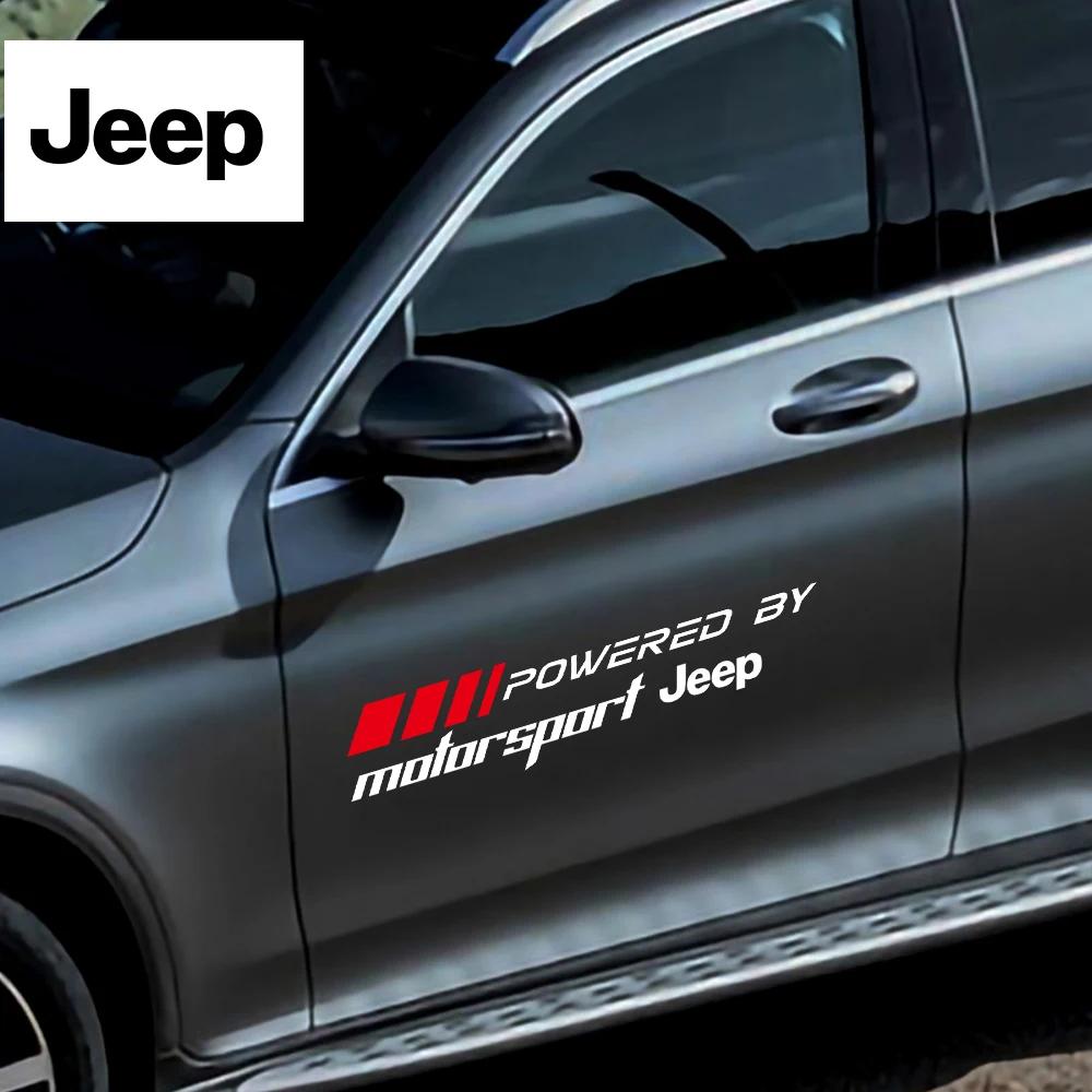 2Pcs 65cm Car Body Side Stripe Decal Styling Sticker for Jeep Gladiator Patriot Renegade Wrangler Grand Cherokee