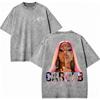 Vintage Washed Rapper Cardi B Graphic T Shirts Little Miss Drama Tour 2026 Tshirts Men Women Clothing Hip Hop Fashion Tshirt
