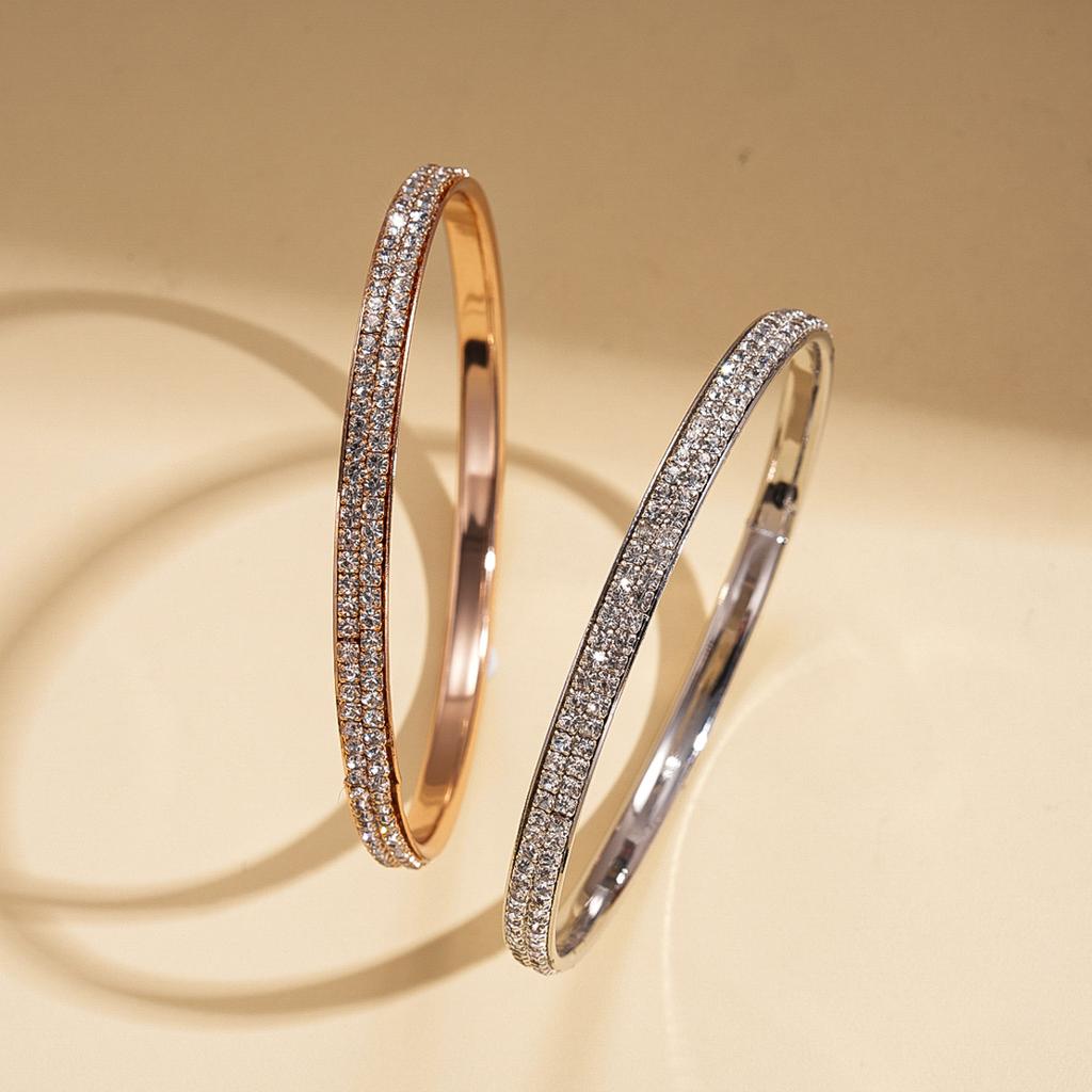 Diamond Geometric Round Bracelet Fashion Versatile Bracelet Light Luxury Niche Jewelry