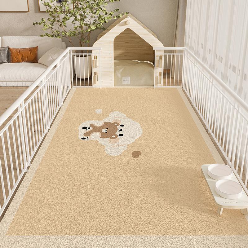 Cute Cartoon Waterproof Non-Slip Floor Mat Easy To Clean Durable Stain Resistant Pet Mat For Home And Office Use