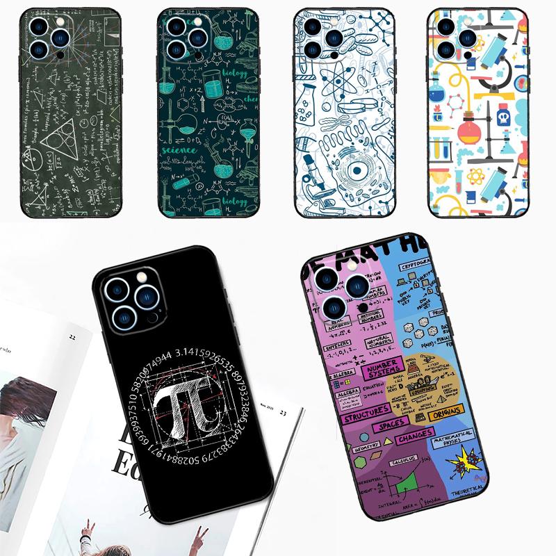 Symbol Math Science Physics Formulas Case For iPhone 14 13 12 11 15 16 Pro Max Plus XS Max X XR 7 8 Plus 13 12 Mini Phone Cover