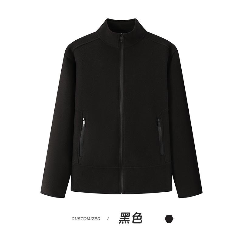 Men S Fleece Stand Collar Zip Up Sweatshirt Winter Warm Outerwear