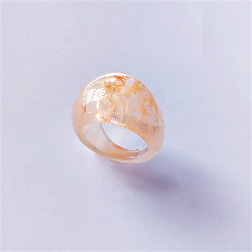 Neuer Vintage Ring für Damen Transparenter Bunter Acrylharz Ring Korea Mode Geometrischer Ästhetischer Schmuck Trend Punk Ringe