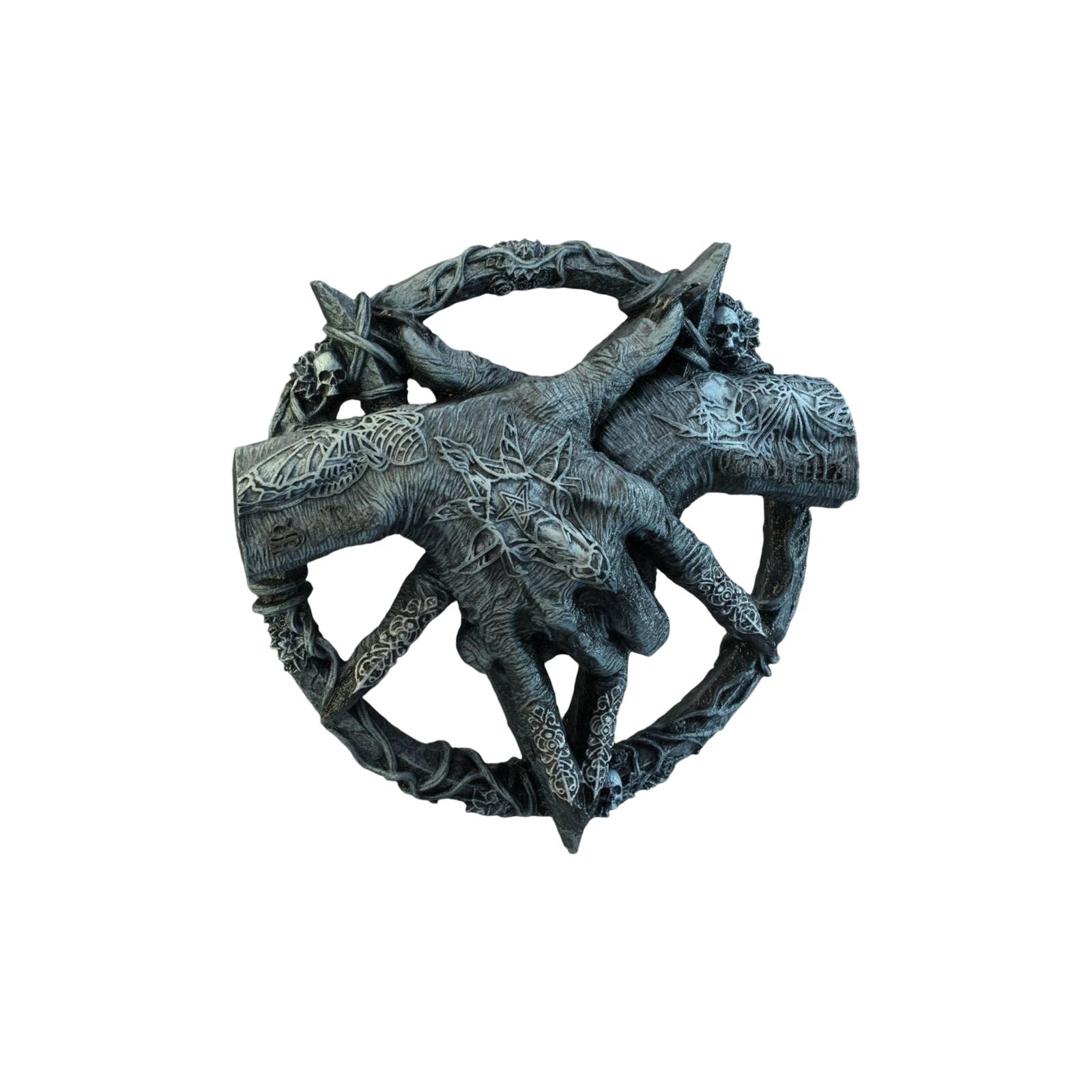 

Devil s Hand Sheep Horn Pendant Resin Crafts Home Decoration One Size чорний