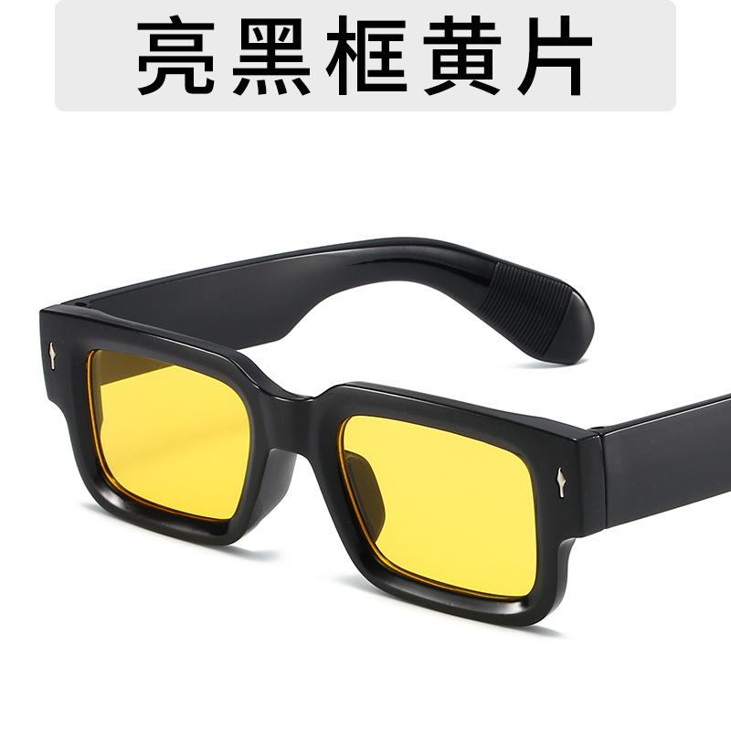 Brand Designer Square Sunglasses Women Men Ocean Color Shades Sun Glasses Female Uv400 Fashion Rectangle Rivet