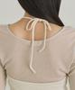 Lingseoul Layered Halter Neck Top Set-Ash Beige/Cream