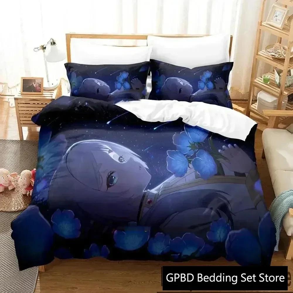 Luxuriös Neu 3D-Druck Anime Frieren Bequeme Bettdecke Bettbezug Kissenbezug Bettwäscheset Kinderzimmer Dekoration Heimtextil