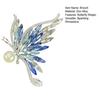Butterfly Brooch Sparkling Faux Crystal Imitation Pearl Inlay Alloy Pin Suits Coats Sweaters Scarves Badge Outfit Accessory