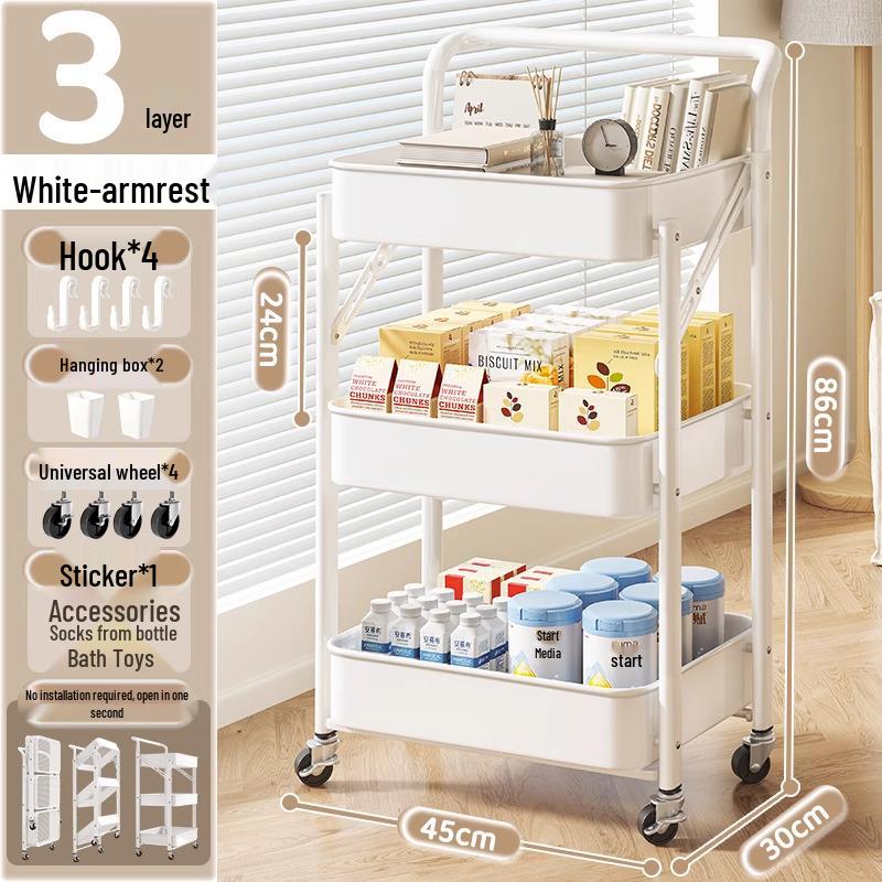 Kompaktes mehrschichtiges Lagerregal für Küche, Bad, Schlafzimmer, Bücher, Spielzeug und Snacks