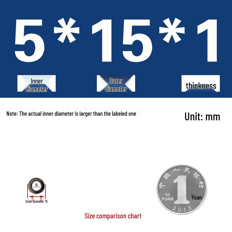 Galvanized Metal Flat Washer - Thin, Thickened, Enlarged Edge, Round, Sizes M3 to M10