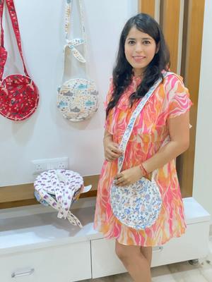 Round Sling Bag- Blockprint