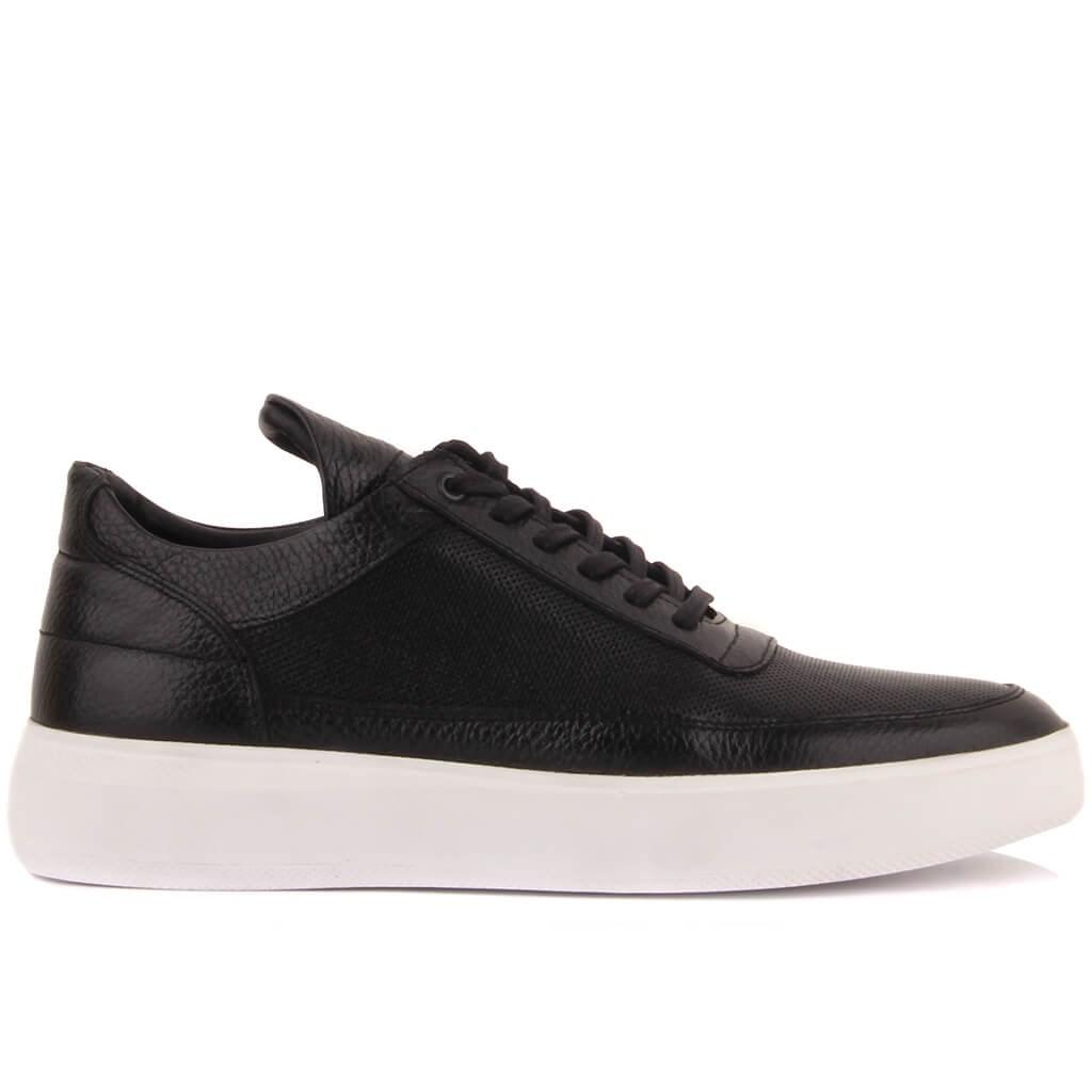 

Sail Lakers - Черная кожаная мужская повседневная обувь 42 чёрный