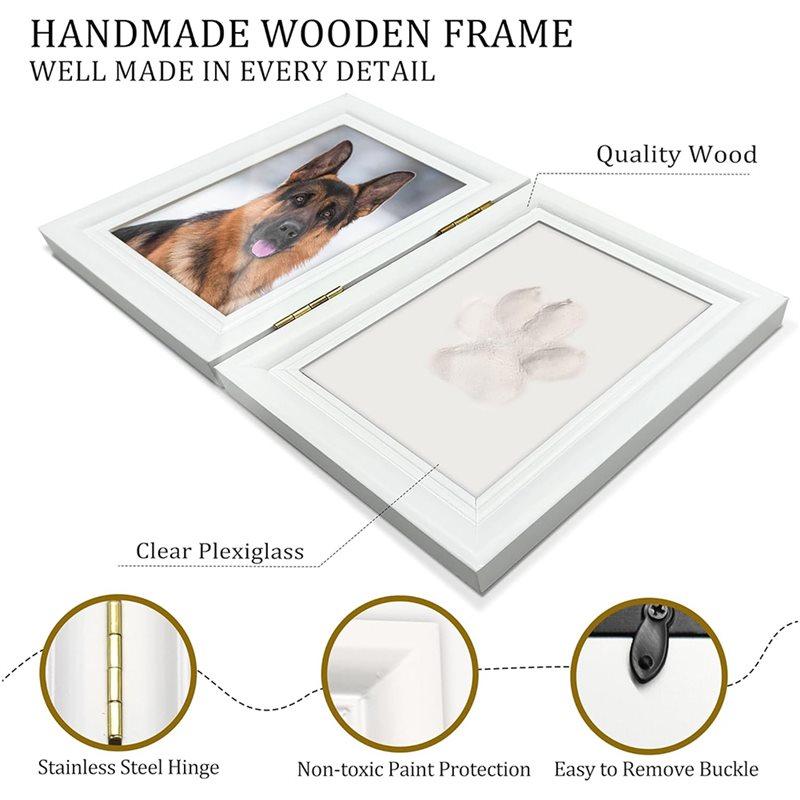 Dog Or Cat Paw Print Frame Kit Pet Paw Print Impression Kit With Soft Clay Personalized Pet Memorial Gift