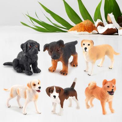 Dog Model Smell-less Solid PVC Realistic Dog Figure for Home