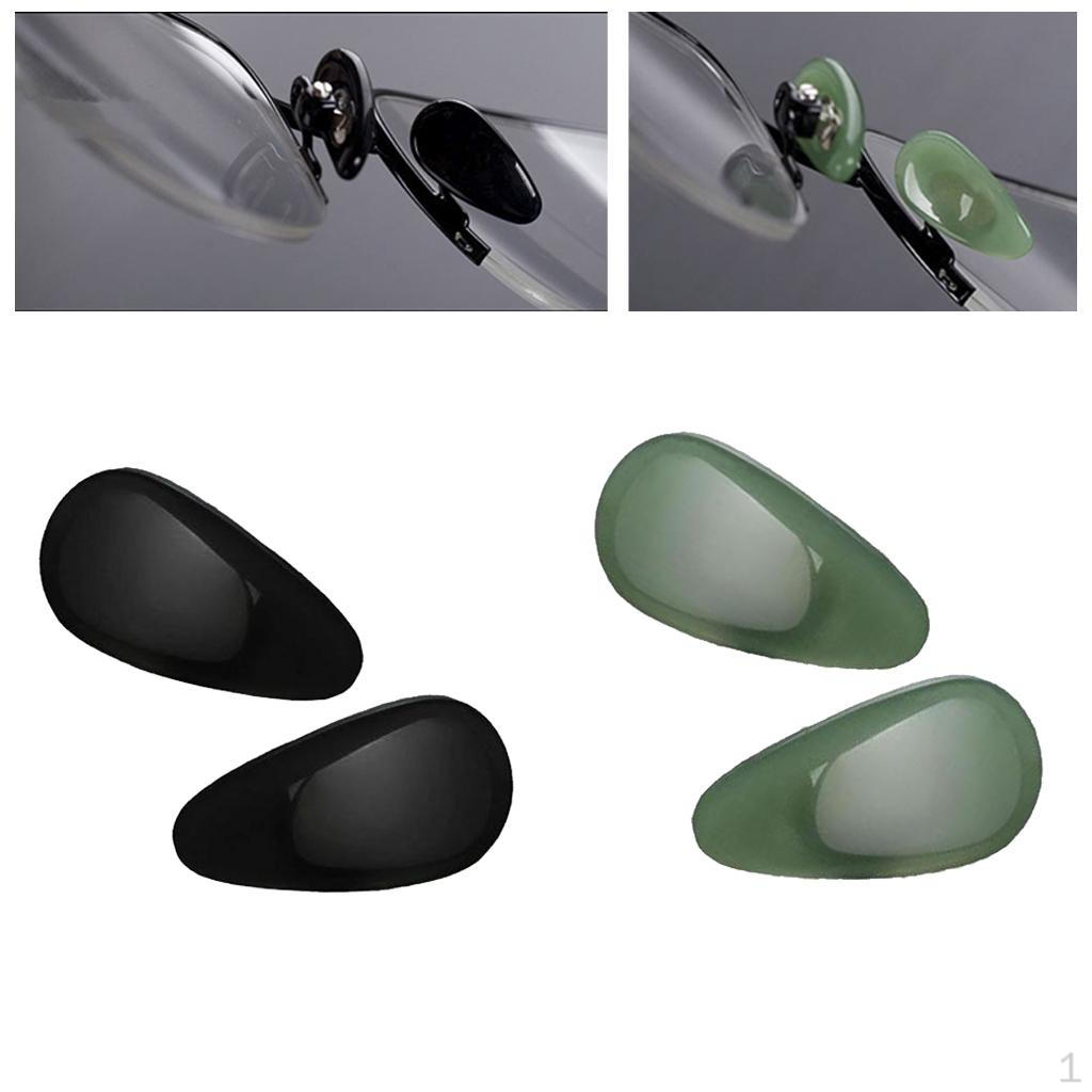 

2 пары вкручивающихся носоупоров для очков, каменный материал для очков, солнцезащитных очков, 14 мм, зеленый