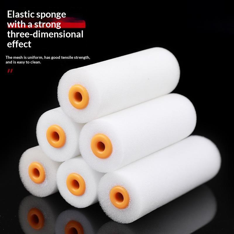 Durable Foam Paint Roller Sleeves Mini White Sponge Rollers For Art Painting Decorating Cleaning Diy Tools