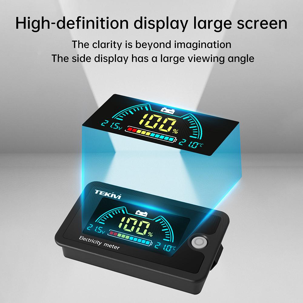 DC 8-100V LCD Digitales Voltmeter Ternäres/Lithium-Eisenphosphat/Blei-Säure-Batteriekapazitätsanzeige mit Temperaturalarm