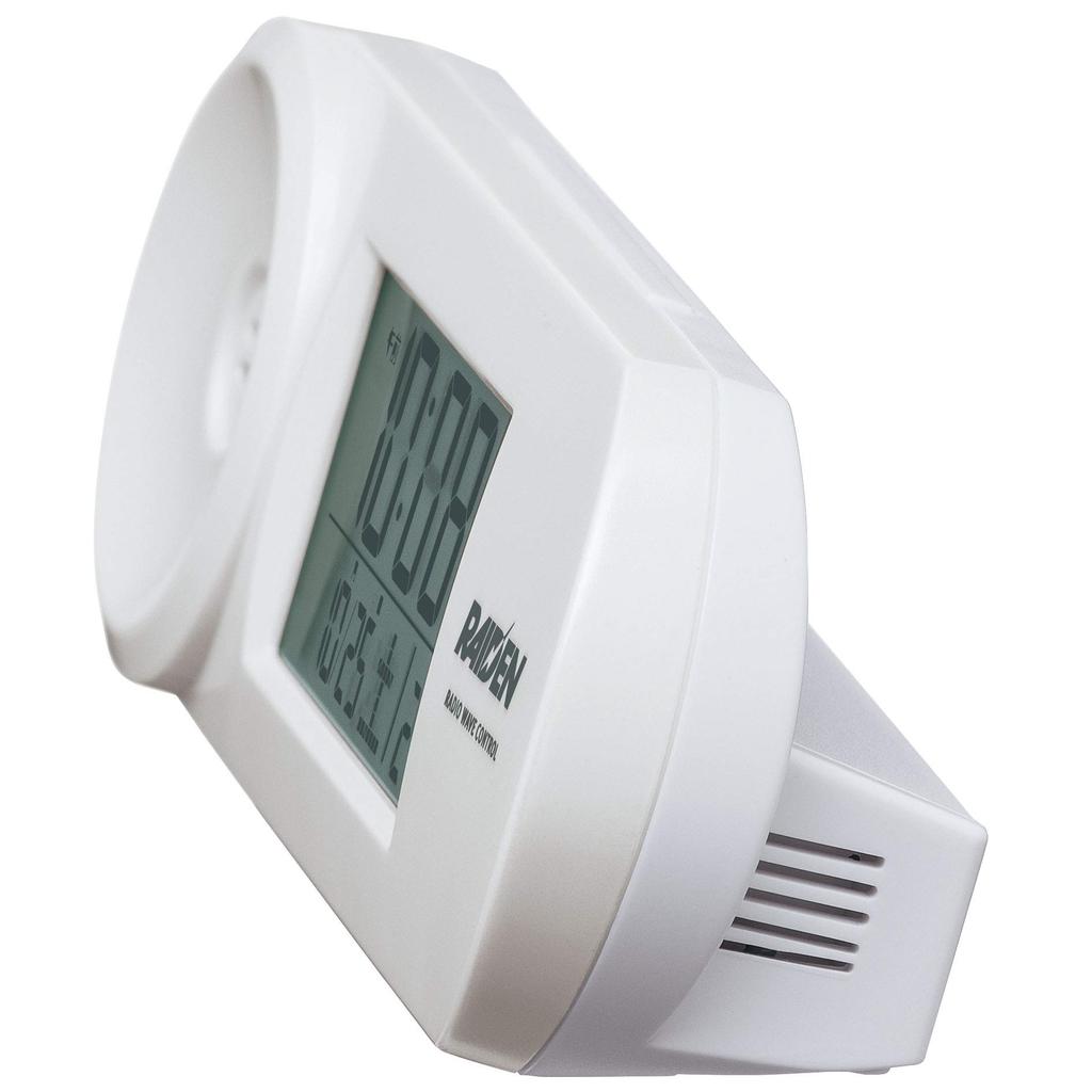 Seiko Clock Table Clock Alarm Clock Radio Digital Loud Volume PYXIS Pixis RAIDEN White Body x x cm BC407W Size 9.0 12.3 4.6