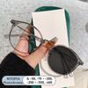 Stylish Design Women Leopard Round Shape Frame Anti Blue Light Prescription Lens Custom Nearsighted Glasses Shade Color Shift 0 to -600