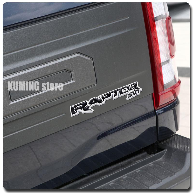 3D Metal Car Stickers SVT Raptor Logo Emblem Body Decal For Ranger F150 F250 F350 F450 F550 SVT Decor Accessories