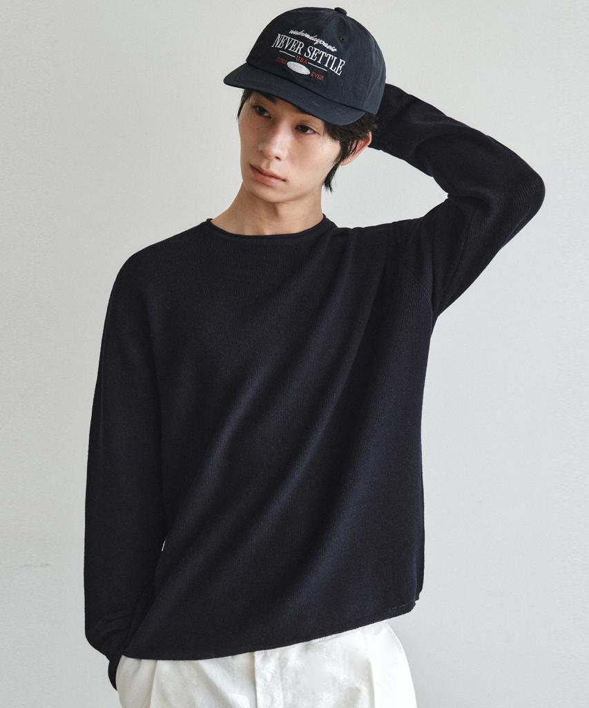 Wednesday Oasis Minimal Hazzi Round Knit_Navy(Wc26Kn24)