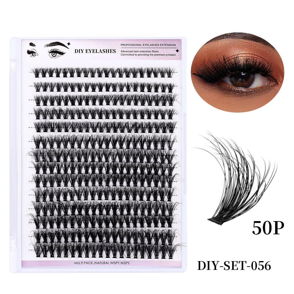 Diy Segmented Fried Hair Single Cluster False Eyelashes 14 Rows Large Capacity Daily Makeup