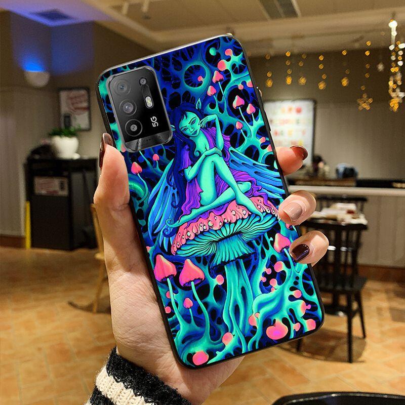 Funda Aesthetics Cartoon Alien Space Phone Cover For OPPO A74 A94 A3S A5S A9 A12 A15S A52 A53S A72 A73 2020 A91 5G Cases Coque