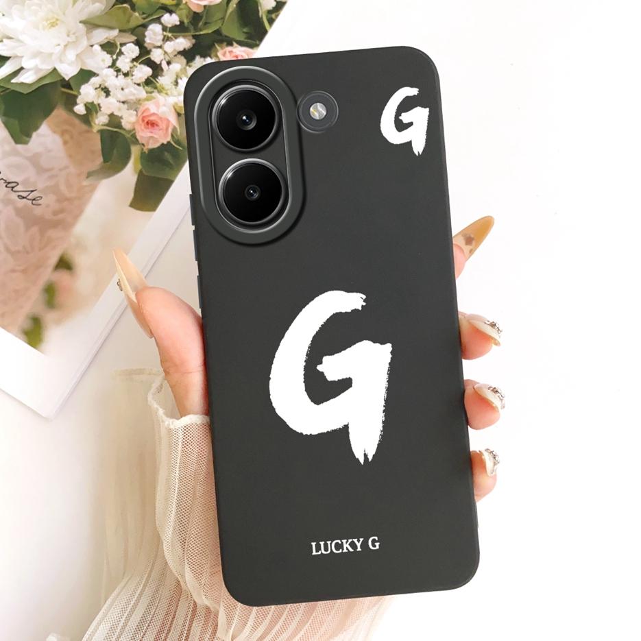 For Xiaomi Redmi Turbo 5 Max Case Luxury Lucky Letters Cover Soft TPU Matte Phone Case For Redmi Turbo 5 Turbo5 Max Fundas Coque