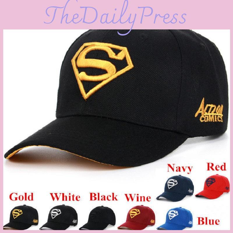 Luxurious Super Hero Cap Superman Snapback Embroidery Hat Unisex Steampunk Design