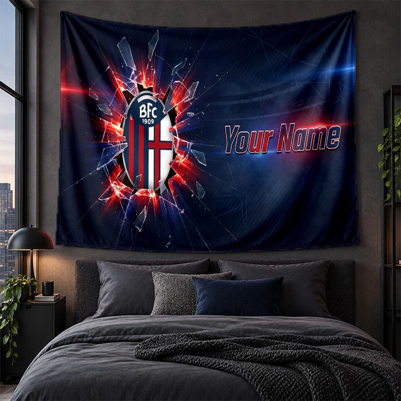 Personalized Tapestry Wall Hanging Bologna FC Pattern Art Background Cloth